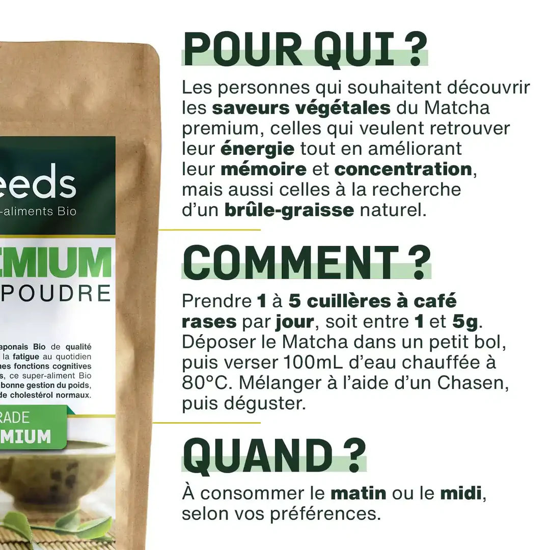 Matcha Prémium Bio - AMOSEEDS