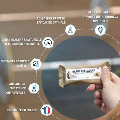 Barre Protéinée Collagène & Super-Ingrédients – 5g de Collagène par Barre - NUTRIPURE