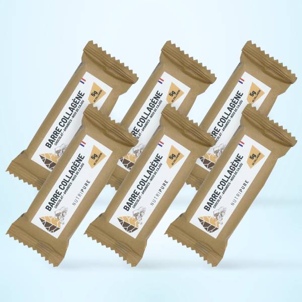 Barre Protéinée Collagène & Super-Ingrédients – 5g de Collagène par Barre - NUTRIPURE
