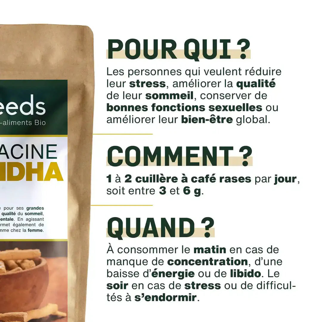 Ashwagandha Bio en poudre - AMOSEEDS