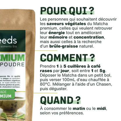 Matcha Prémium Bio - AMOSEEDS