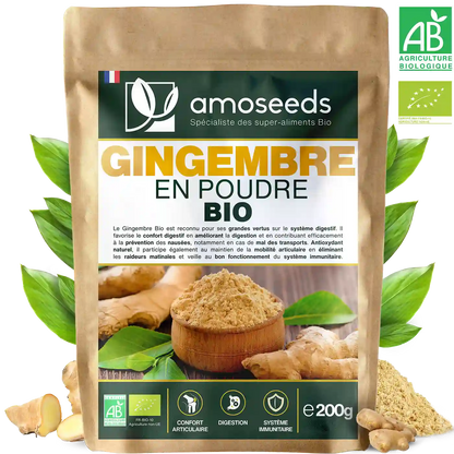 Gingembre Bio en poudre - AMOSEEDS