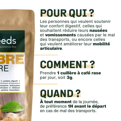 Gingembre Bio en poudre - AMOSEEDS