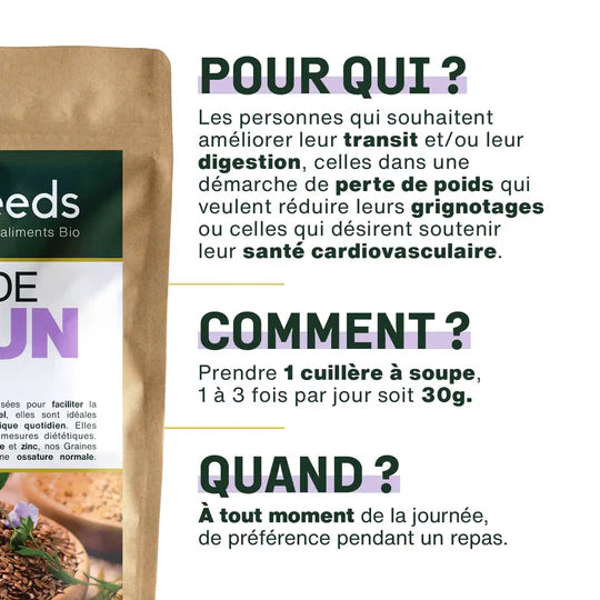 Graines de lin brun bio - AMOSEEDS