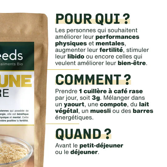 Maca Bio en poudre - AMOSEEDS