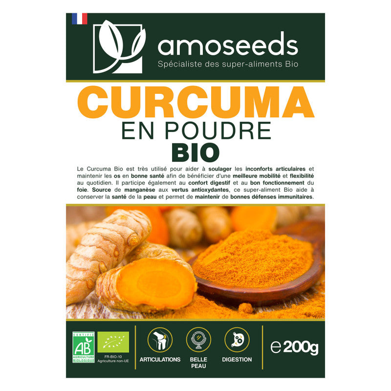 Curcuma en poudre Bio - AMOSEEDS
